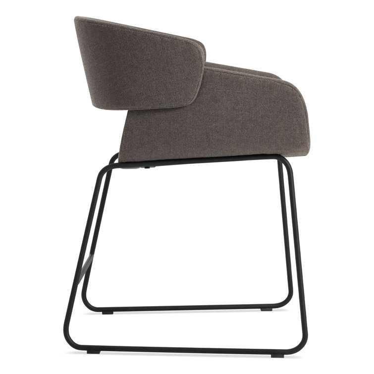 Toohey Charcoal Upholstered Dining Chair with Metal Legs