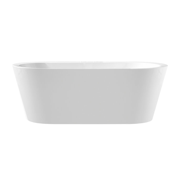 Orlando 59'' White Acrylic Freestanding Soaking Bathtub