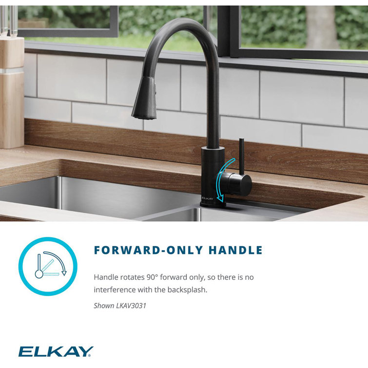 Lustrous Steel Pull-Down Single Handle Kitchen Faucet