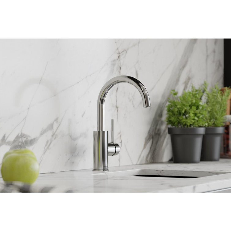 Elkay Avado Chrome Single Hole Bar Faucet with Pull-out Spray