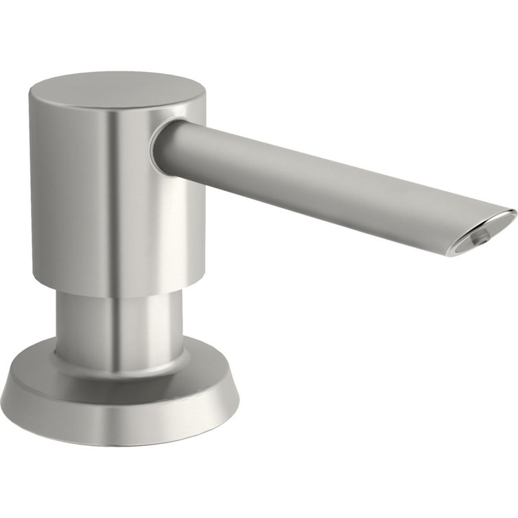 Lustrous Steel Deck Mount Soap and Lotion Dispenser