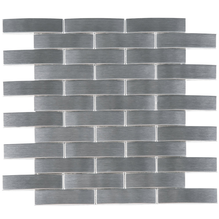 Stainless Steel Beveled Rectangle Mosaic Wall Tile