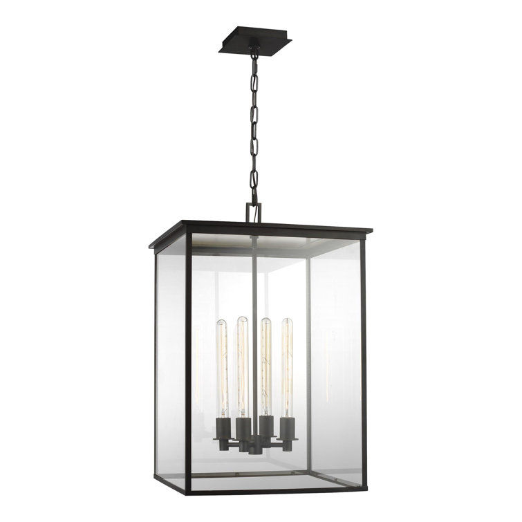 Elegant Heritage Copper & Glass Outdoor Pendant Light