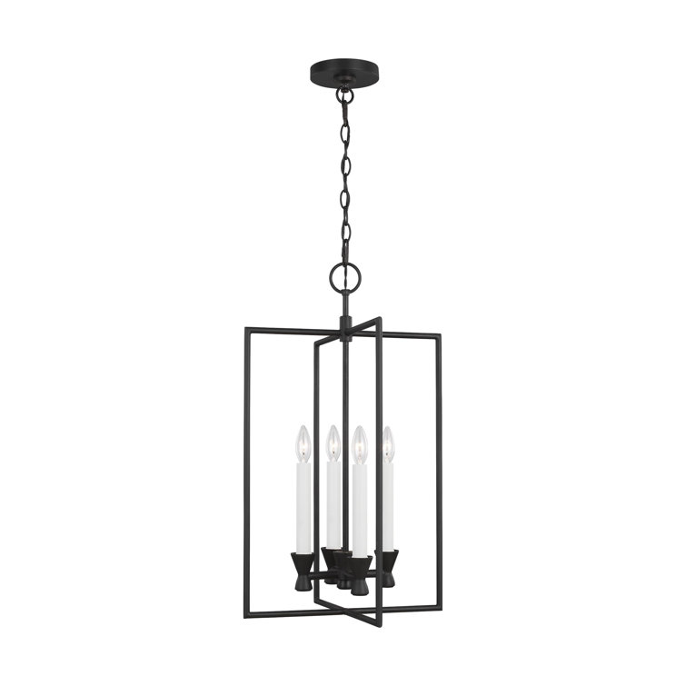 Keystone Aged Iron 4-Light Outdoor Candle Chandelier