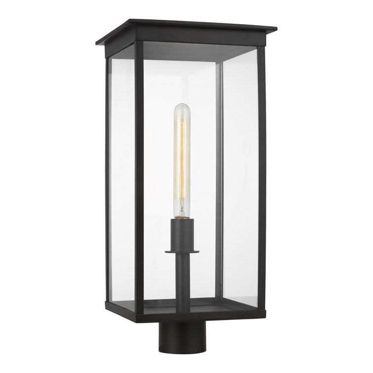 Heritage Copper 21.5" Outdoor Post Lantern with Clear Glass