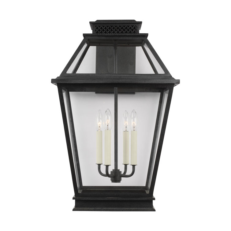 Falmouth Dark Weathered Zinc 4-Light Outdoor Wall Lantern