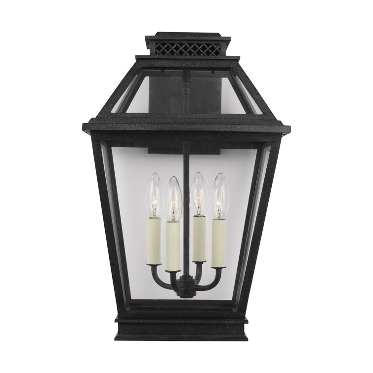 Falmouth Dark Weathered Zinc 4-Light Outdoor Wall Lantern