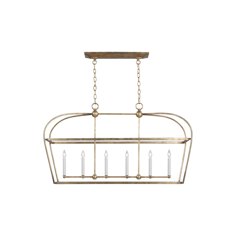 Stonington Antique Gild Linear Chandelier with 6 Lights