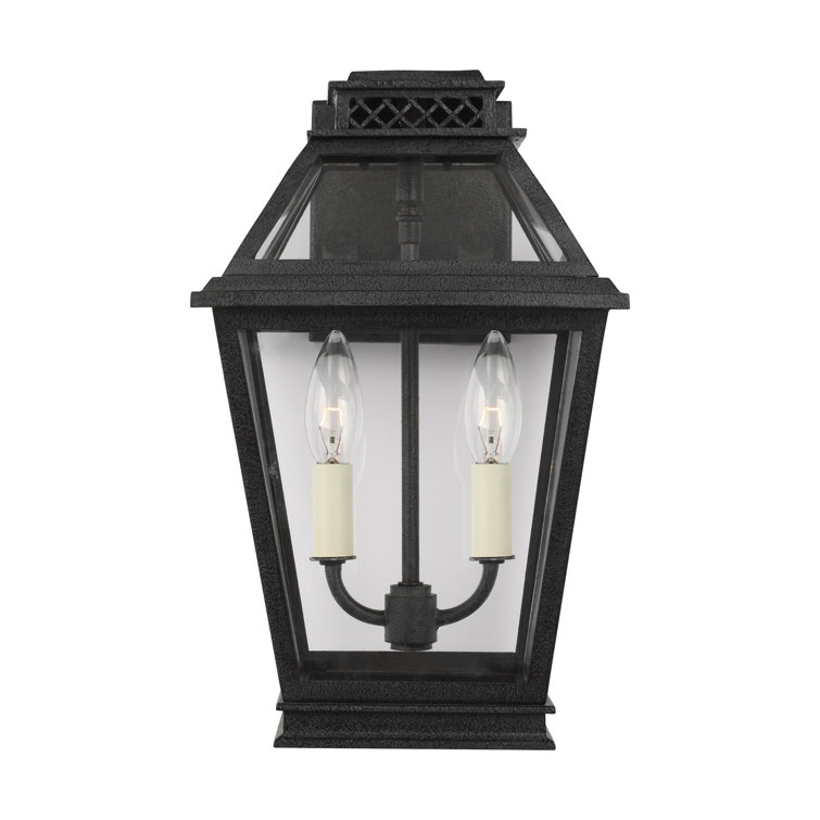 Falmouth Dark Zinc Dimmable Outdoor Wall Lantern Sconce