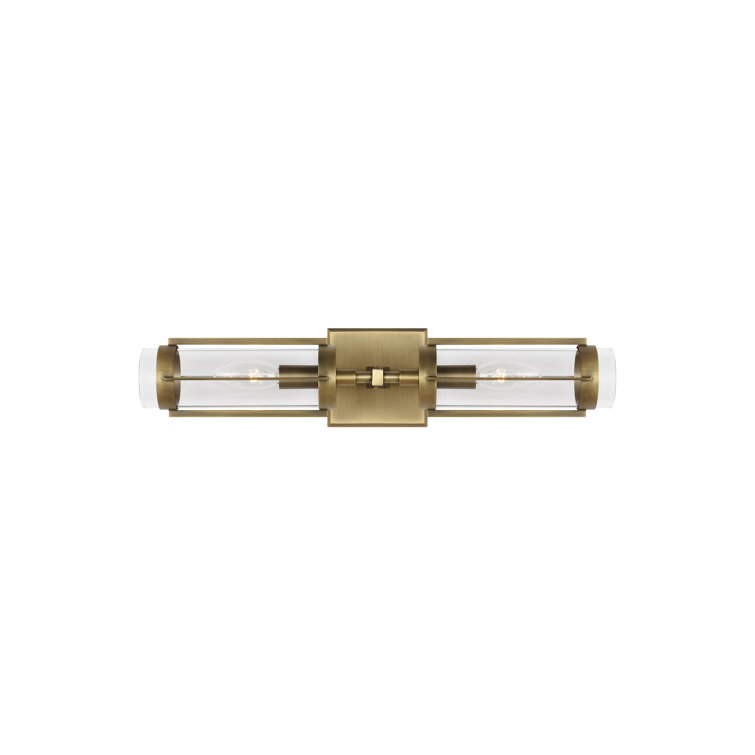 Flynn 20'' Brass and Glass Wall Sconce