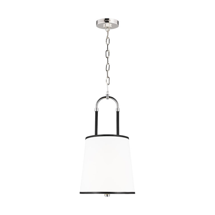 Katie Time Worn Brass Medium Drum Pendant Light with Saddle Leather