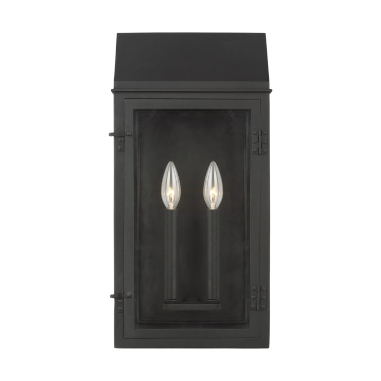 Hingham Textured Black 20" Dimmable Outdoor Wall Lantern
