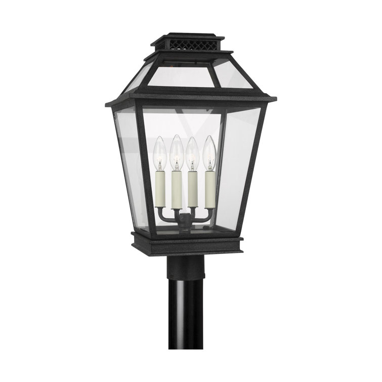 Falmouth Vintage-Inspired 21.63" Dark Weathered Zinc Outdoor Lantern