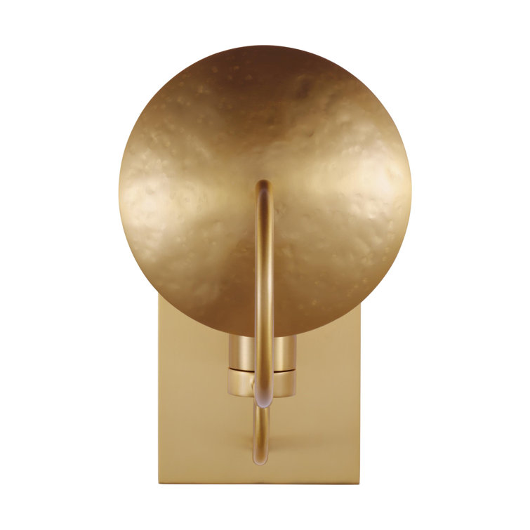 Ellen DeGeneres Coastal Brass Dimmable Wall Sconce, 6.25in