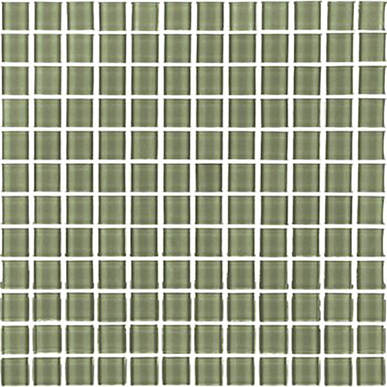 Translucent Jade Green Glass Mosaic Tile for Walls and Floors