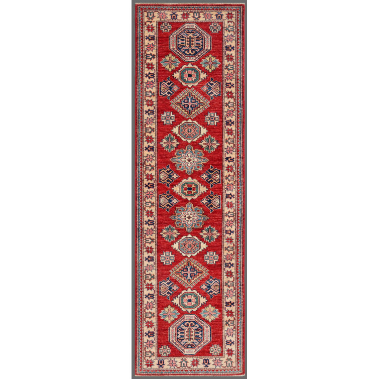 Rustic Rust Red Hand-Knotted Wool Runner Rug, 2'6" x 8'6"