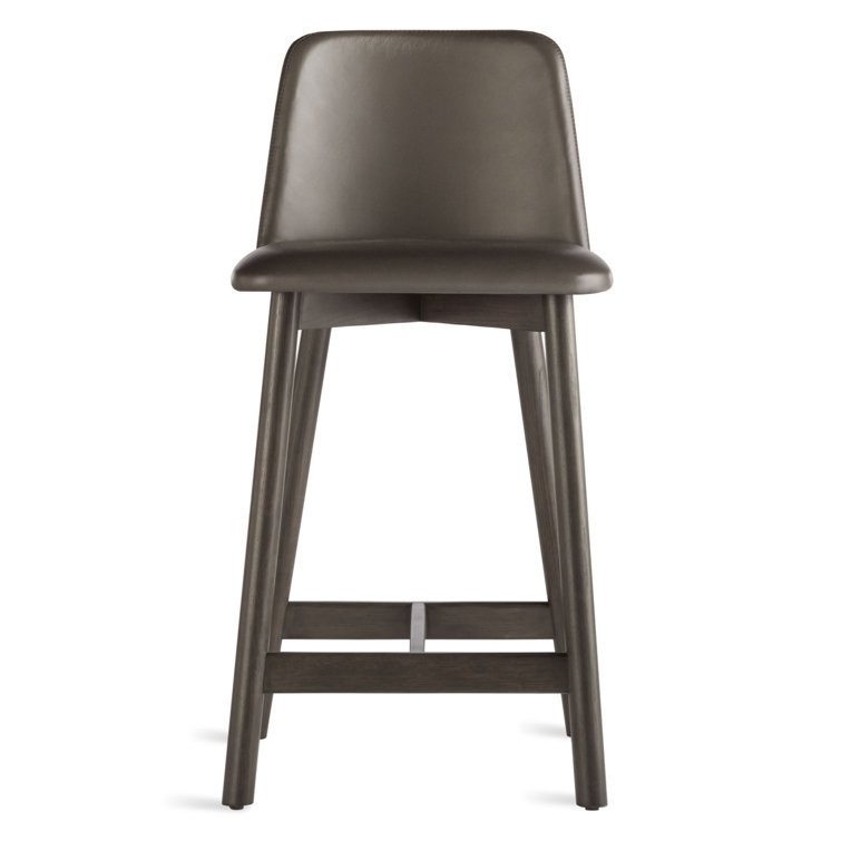 Toohey Tomato Upholstered White Oak Counter Stool