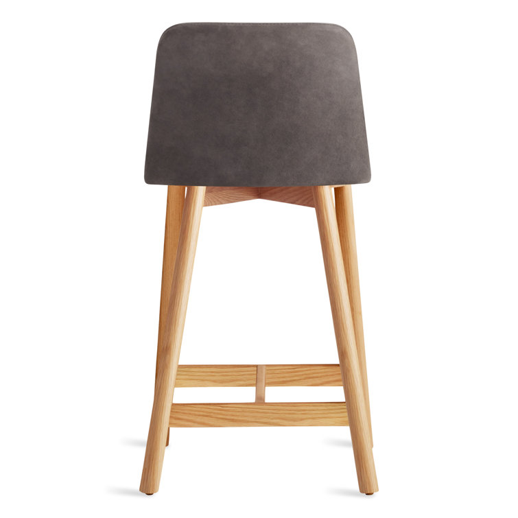 Toohey Tomato Upholstered White Oak Counter Stool
