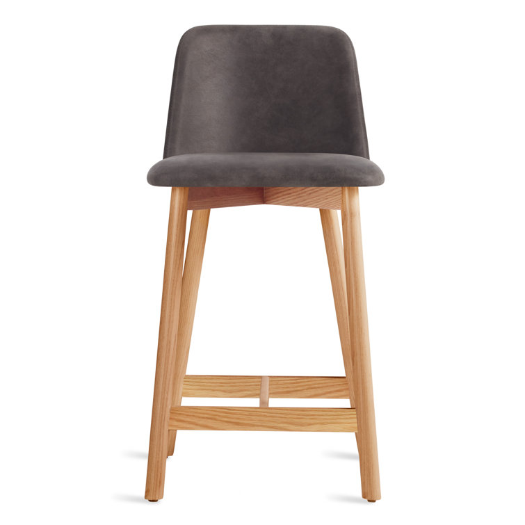 Toohey Tomato Upholstered White Oak Counter Stool