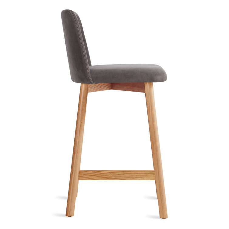 Toohey Tomato Upholstered White Oak Counter Stool