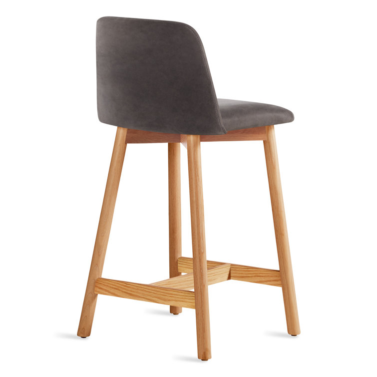 Toohey Tomato Upholstered White Oak Counter Stool