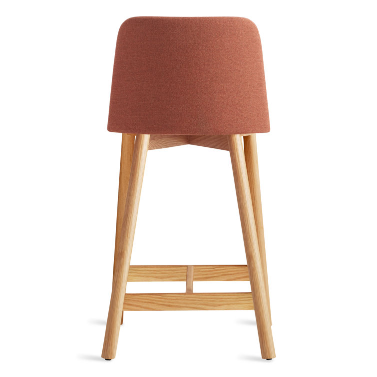 Toohey Tomato Upholstered White Oak Counter Stool