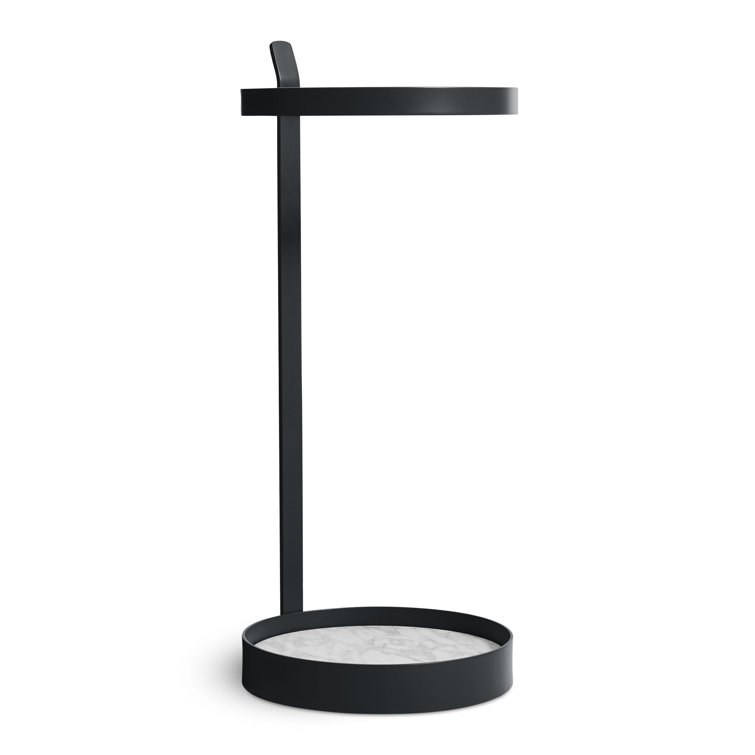 Oblivion Black Metal and Marble Umbrella Stand