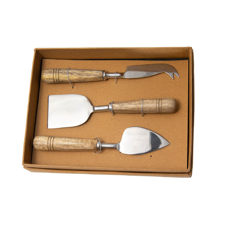 Mekhi 3 Piece Stainless Steel Cheese Serving Set