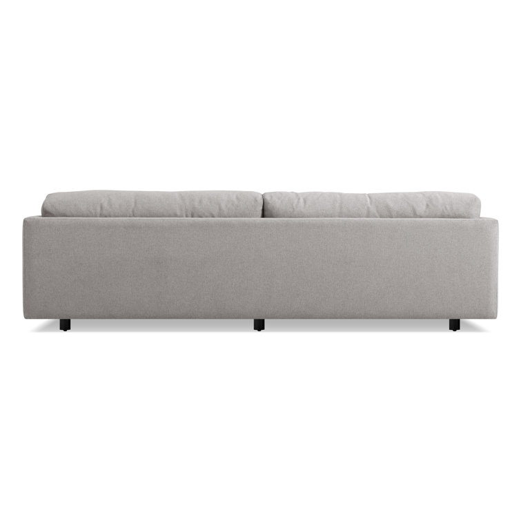 Sunday 82" Agnew Gray Textured Basketweave Cotton Blend Sofa