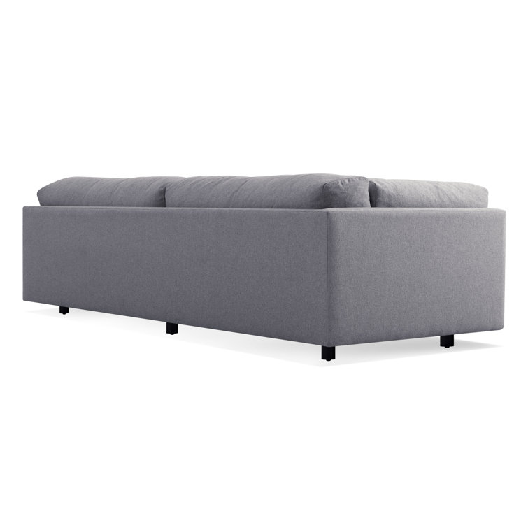 Sunday 82" Agnew Gray Textured Basketweave Cotton Blend Sofa