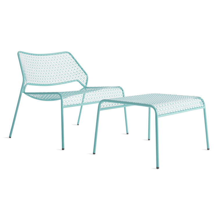 Aqua Metal Stackable Lounge Chair for Indoor/Outdoor Use
