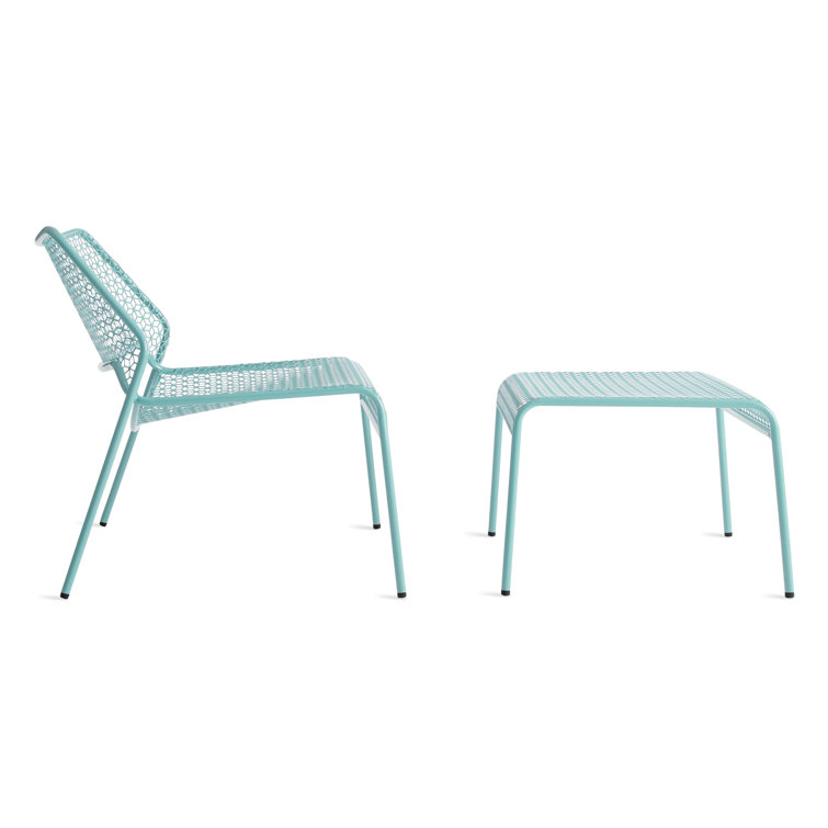 Aqua Metal Stackable Lounge Chair for Indoor/Outdoor Use