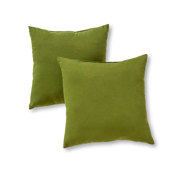 Hunter Green 17" Square Outdoor Throw Pillow Set