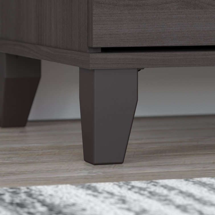Storm Gray Metal 2-Drawer Mobile Lateral Filing Cabinet
