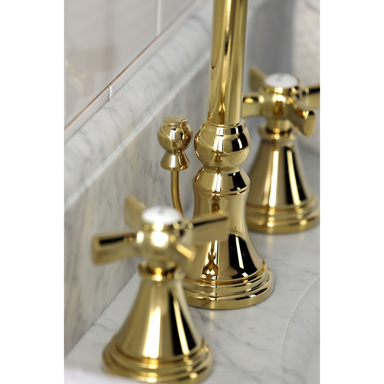 Millennium Polished Brass Widespread Bathroom Faucet