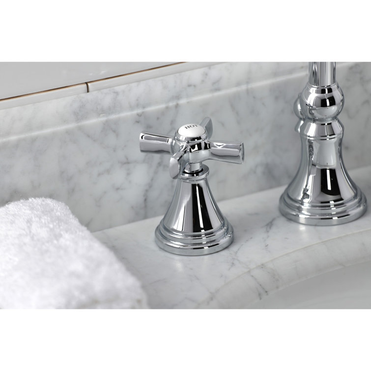 Millennium Polished Chrome Widespread Bathroom Faucet with Brass Pop-Up