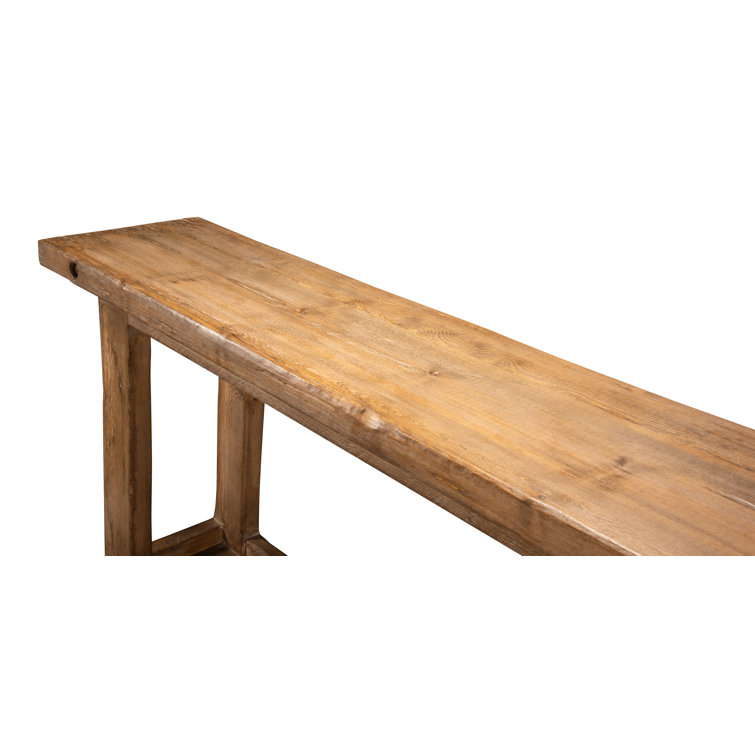 Rustic Brown Reclaimed Wood Rectangular Console Table