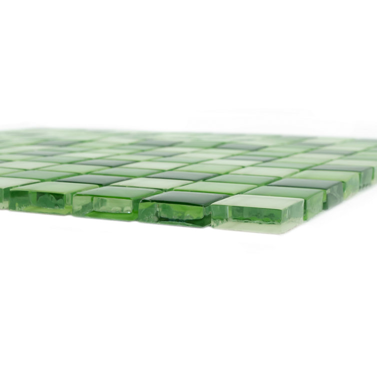 Green Glass Mosaic Tile Sheet for Bathroom and Kitchen