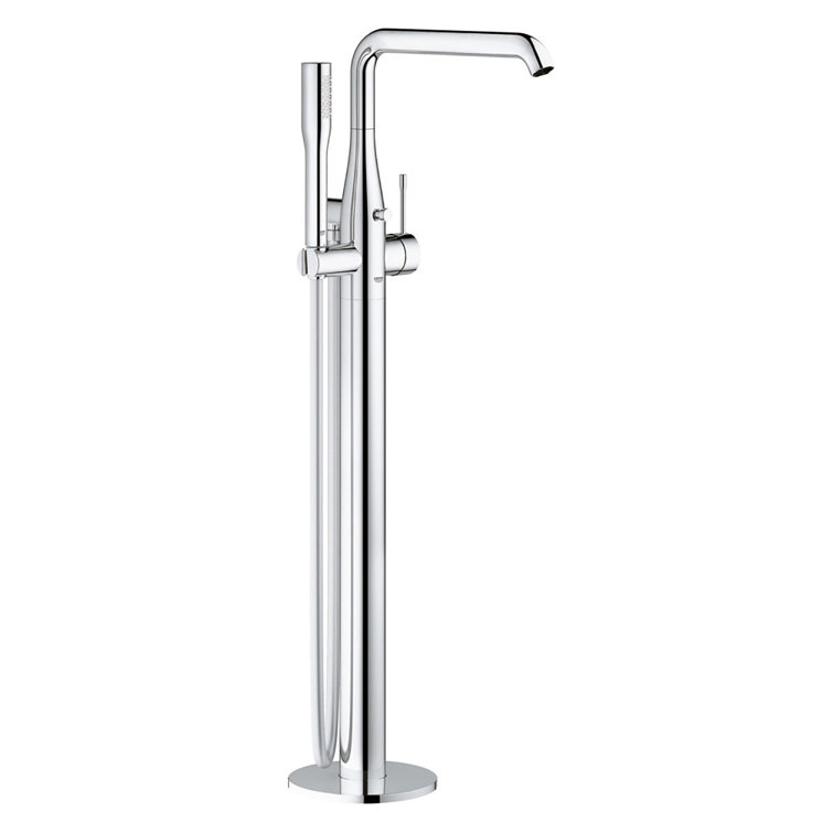 Essence Sleek Chrome 34'' Floor Mounted Tub Filler with Handshower