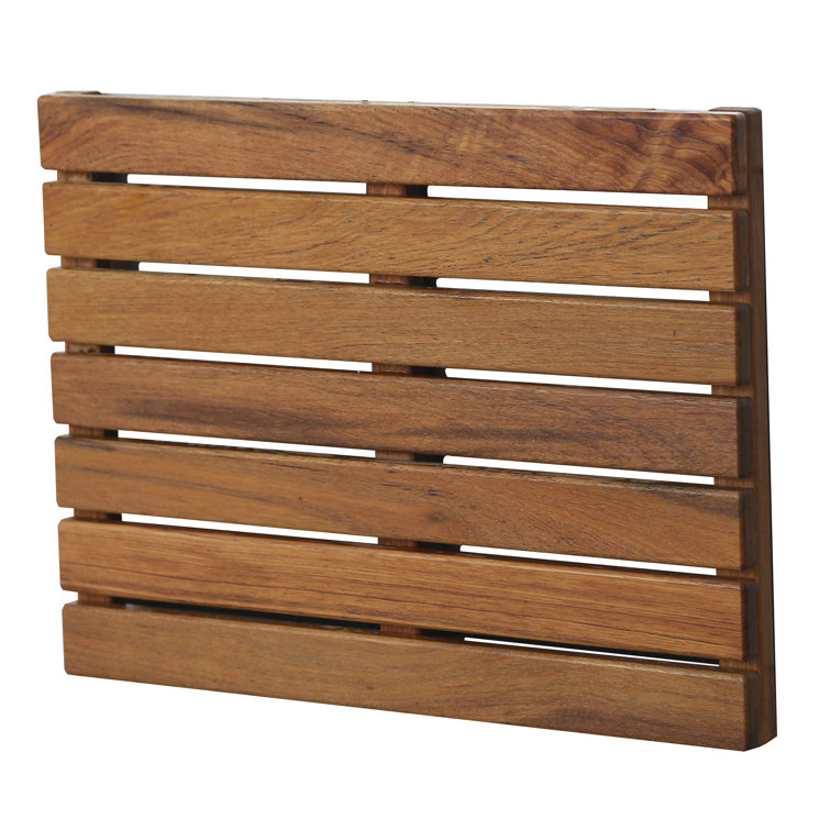 Shoren 24" Teak Wood Wall Mounted Shower Seat
