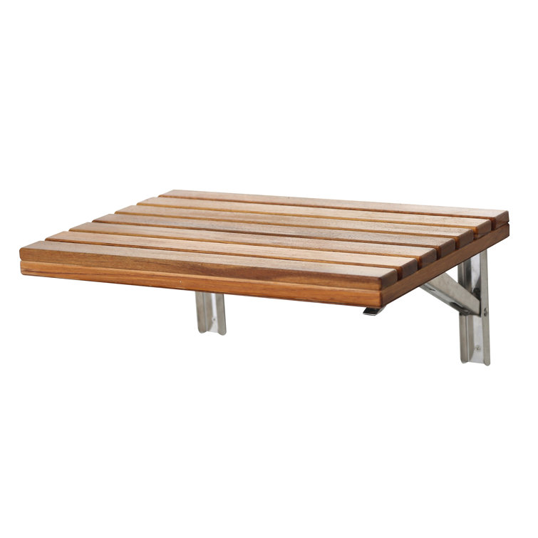 Shoren 24" Teak Wood Wall Mounted Shower Seat