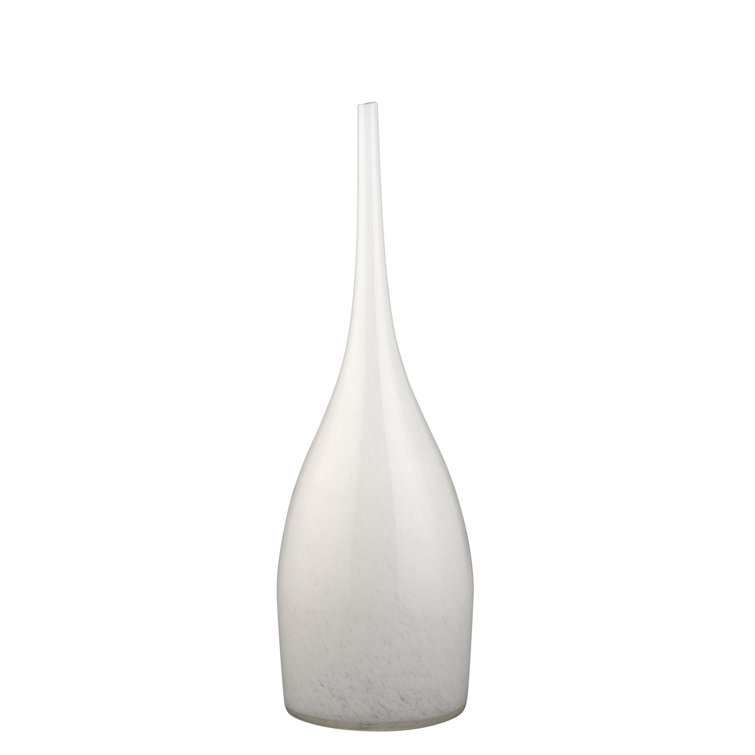 Pixie White Hand-Blown Glass Table Vase