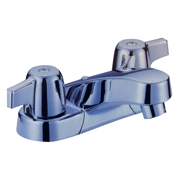 Chrome 2-Handle Centerset Bathroom Faucet with Drain Assembly