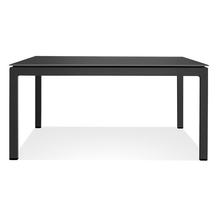 Carbon Black Powder-Coated Aluminum Outdoor Coffee Table
