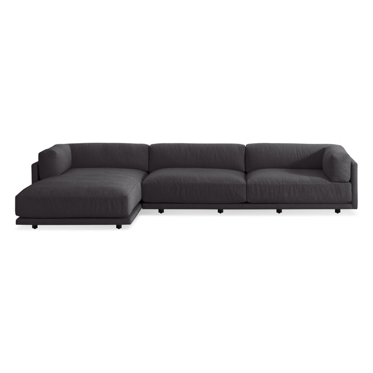 Sanford Natural Linen Track Arm Sofa with Chaise