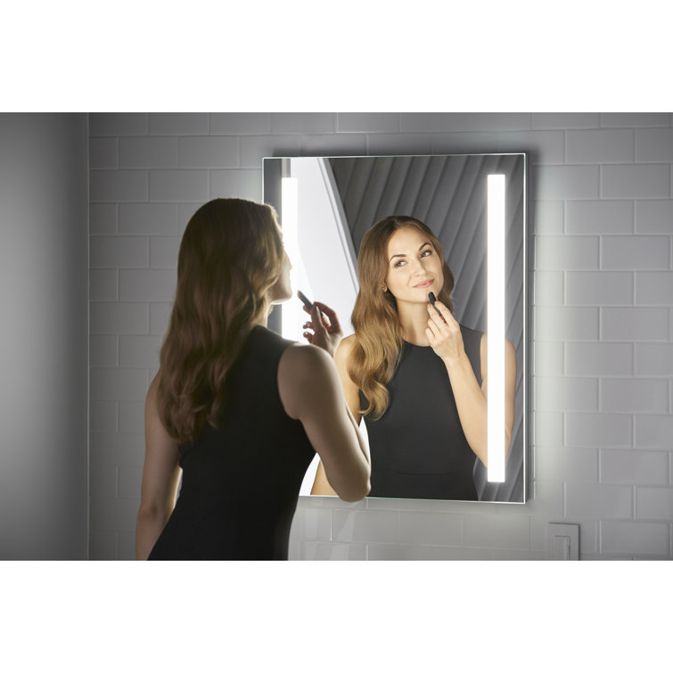 Verdera Bright 24" Aluminum Lighted Mirror Medicine Cabinet with Shelves