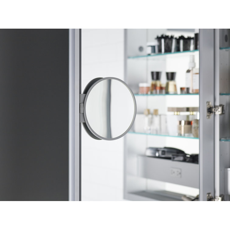 Verdera Bright 24" Aluminum Lighted Mirror Medicine Cabinet with Shelves