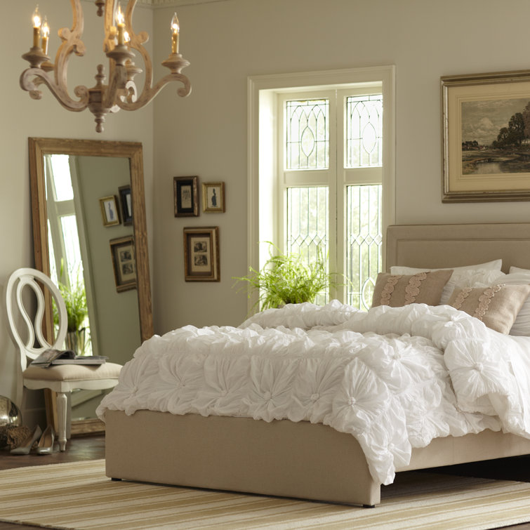 White Cotton Upholstered Traditional Wood Side Chair Set