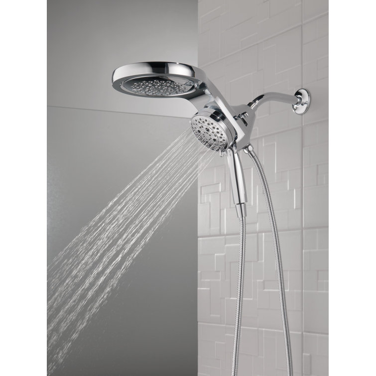 Chrome Dual Shower Head with Handheld and Rain Spray