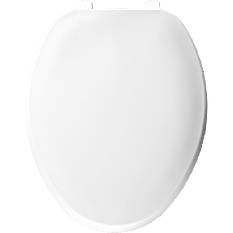 Bemis Elongated White Plastic Closed Front Toilet Seat